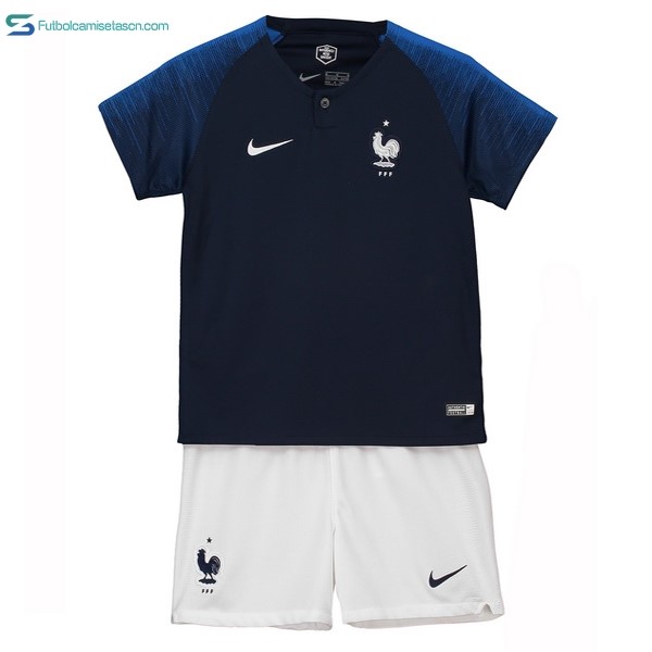 Camiseta Francia 1ª Niños 2018 Azul